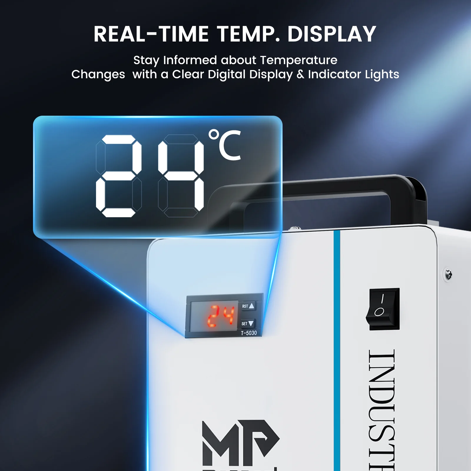 Monport 6L CW-5200 Industrial Water Chiller for 40W-150W CO2 Laser Engraver - Image 4