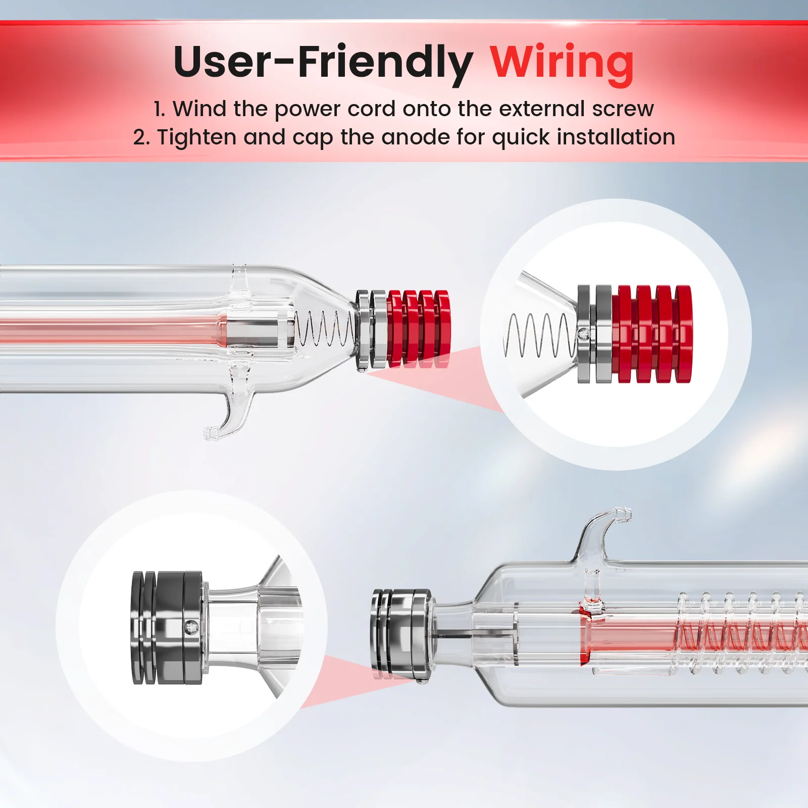 Monport 90W CO2 Laser Tube for Laser Engraver - Image 4