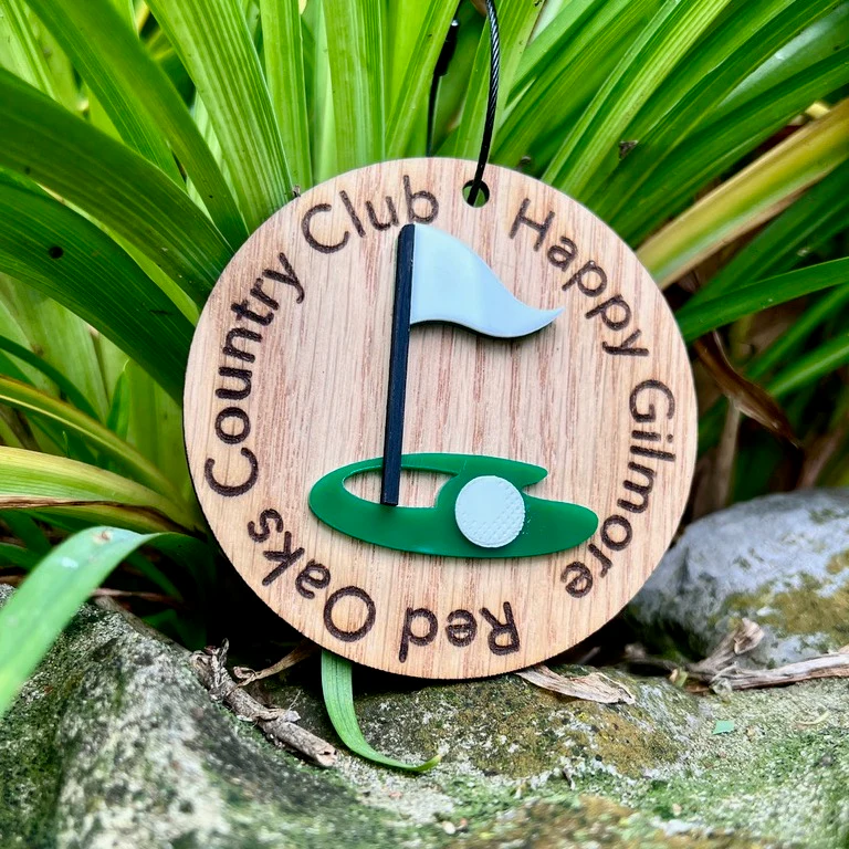 Golf bag tag Laser File