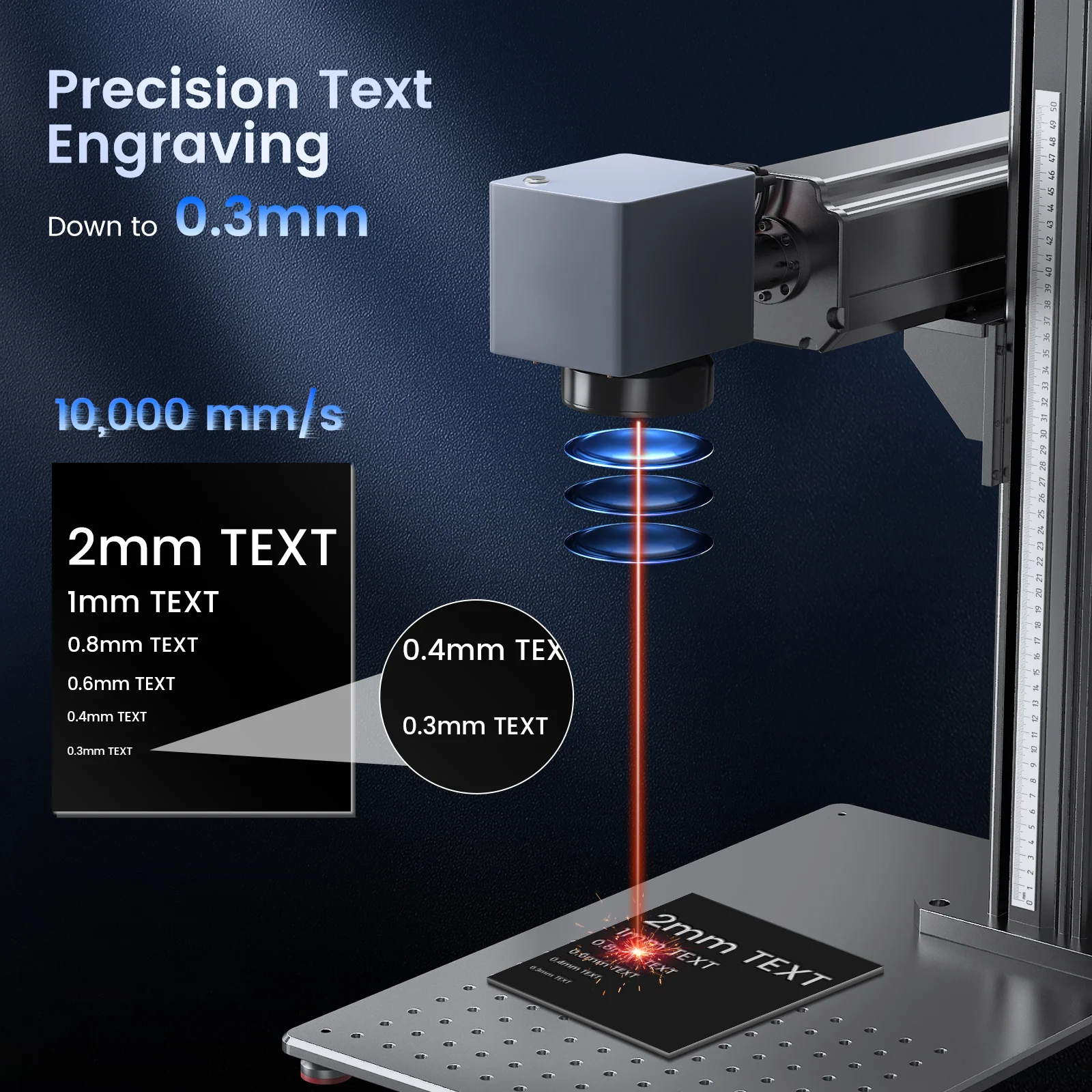 Monport GT 50W Split Fiber Laser Engraver & Marking Machine With AutoFocus (7.9" x 7.9") – FDA Approval - Image 6