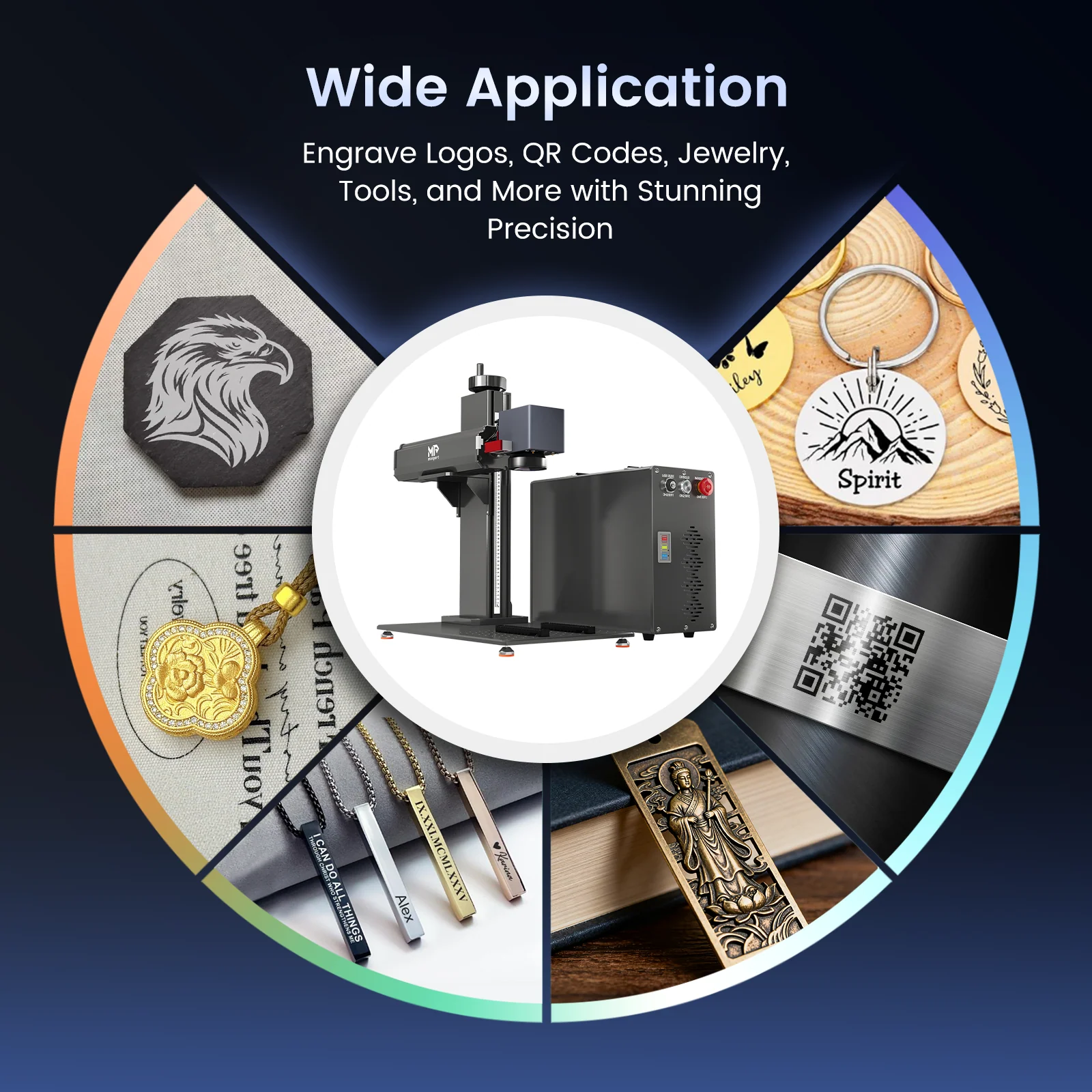 Monport GT 80W Split MOPA Fiber Laser Engraver & Color Marking Machine With AutoFocus – FDA Approval - Image 12