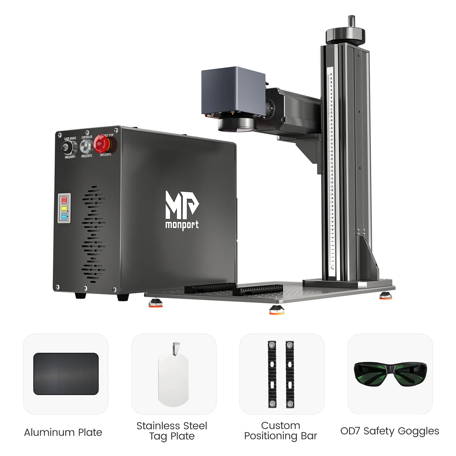 Monport GT 80W Split MOPA Fiber Laser Engraver & Color Marking Machine With AutoFocus – FDA Approval - Image 18