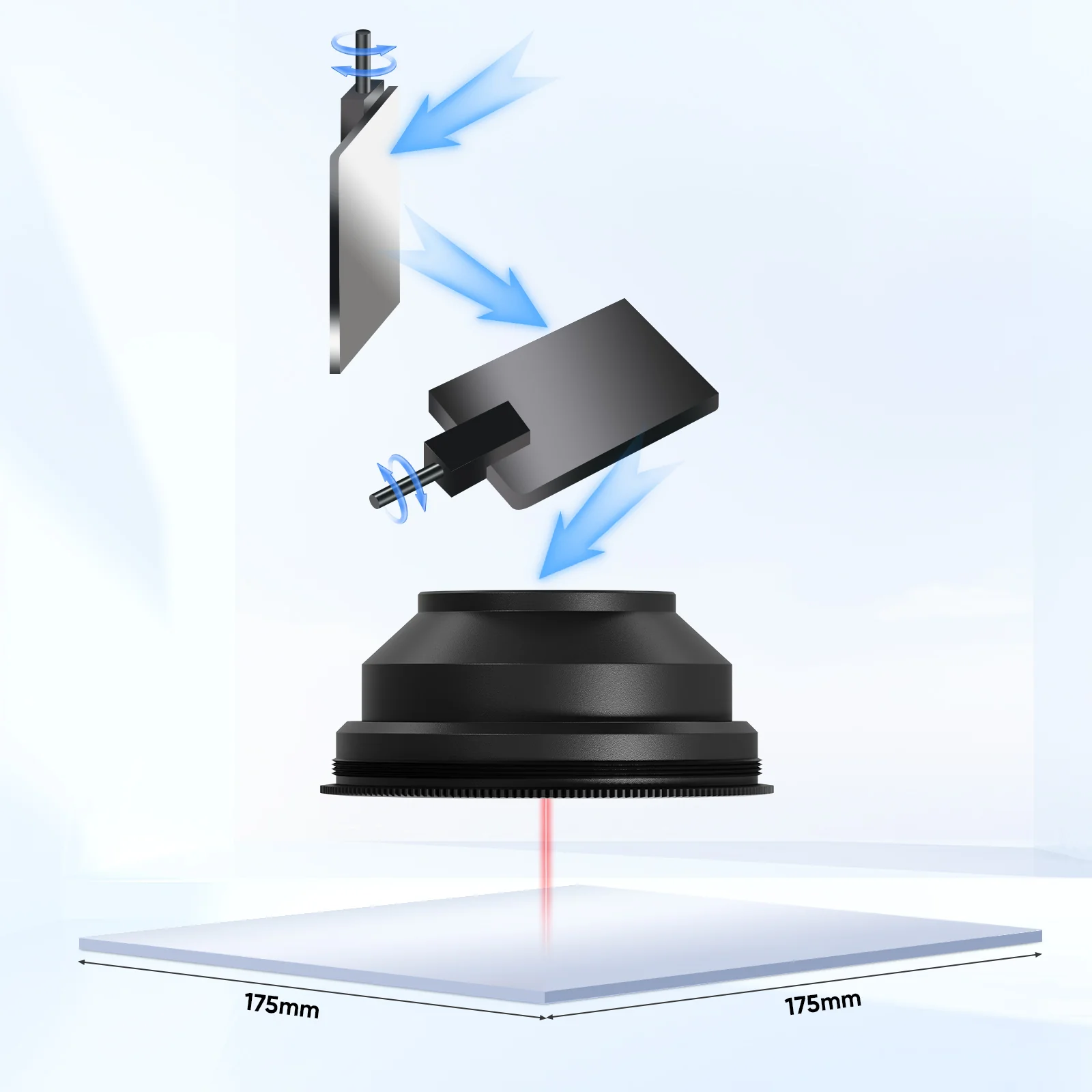 Monport F-theta M85 175mm*175mm Replacement Optical Scanning Lens for Fiber Laser Engraver - Image 8