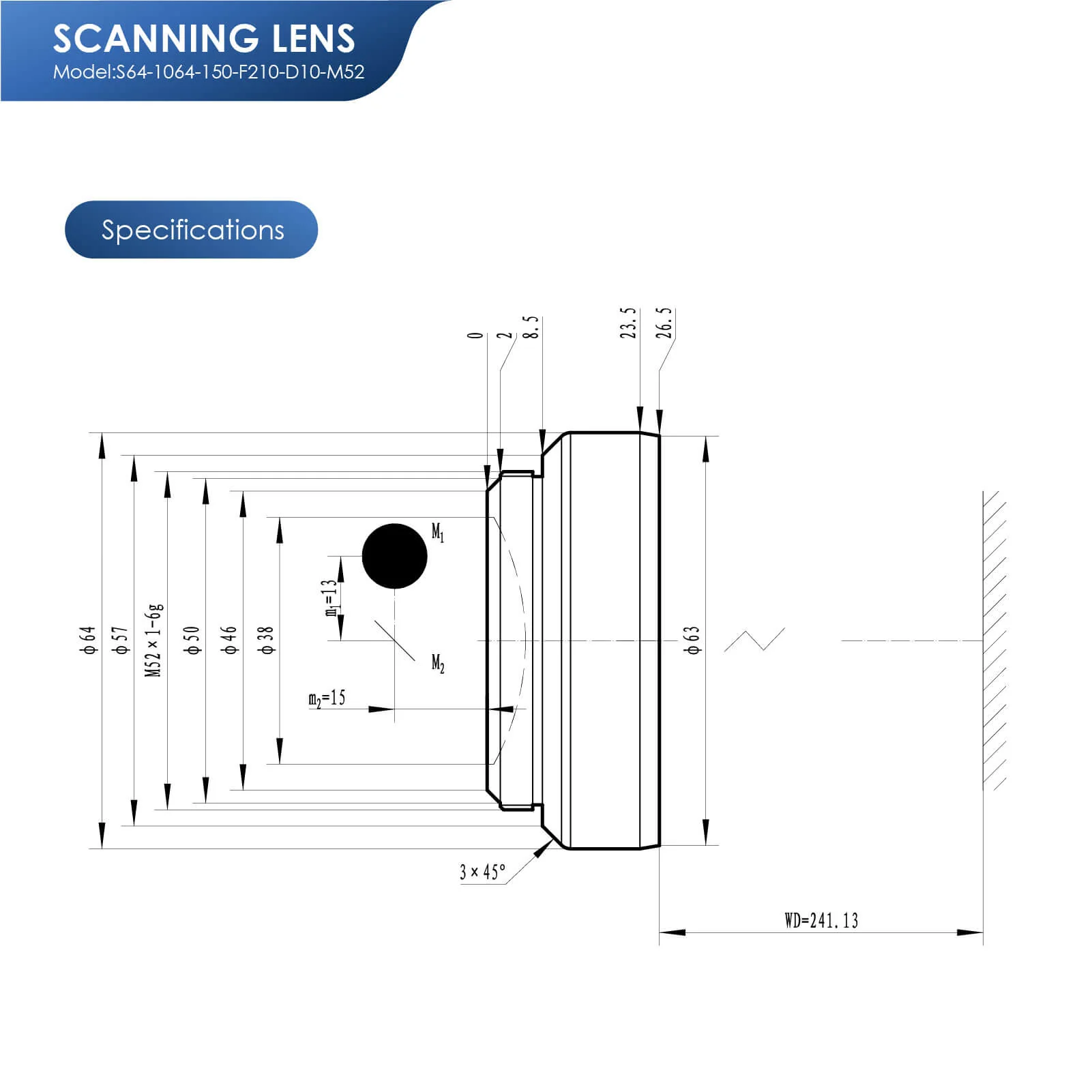 Monport F-theta M52 150mm*150mm Replacement Optical Scanning Lens for Fiber Laser Engraver - Image 9