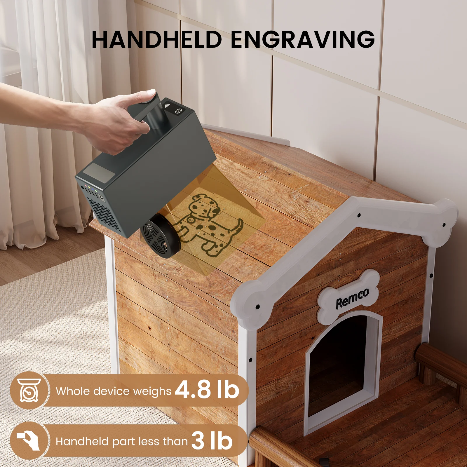 Monport 6W Handheld Diode Laser Engraver - Portable Laser Engraver - Image 6