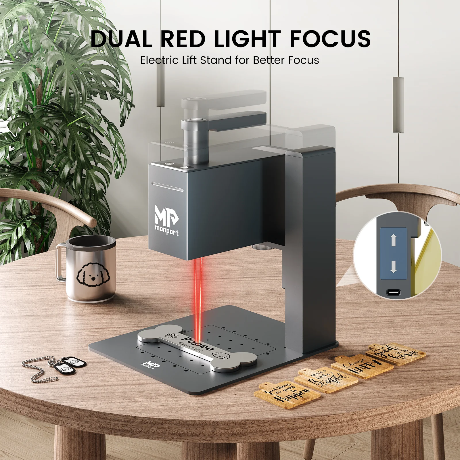 Monport 6W Handheld Diode Laser Engraver - Portable Laser Engraver - Image 8
