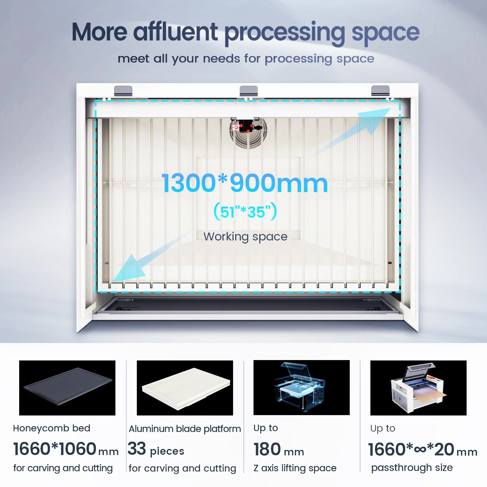 Monport Effi16S Upgraded 150W CO2 Laser Engraver & Cutter with Autofocus and Built-in Water Chiller - Image 7