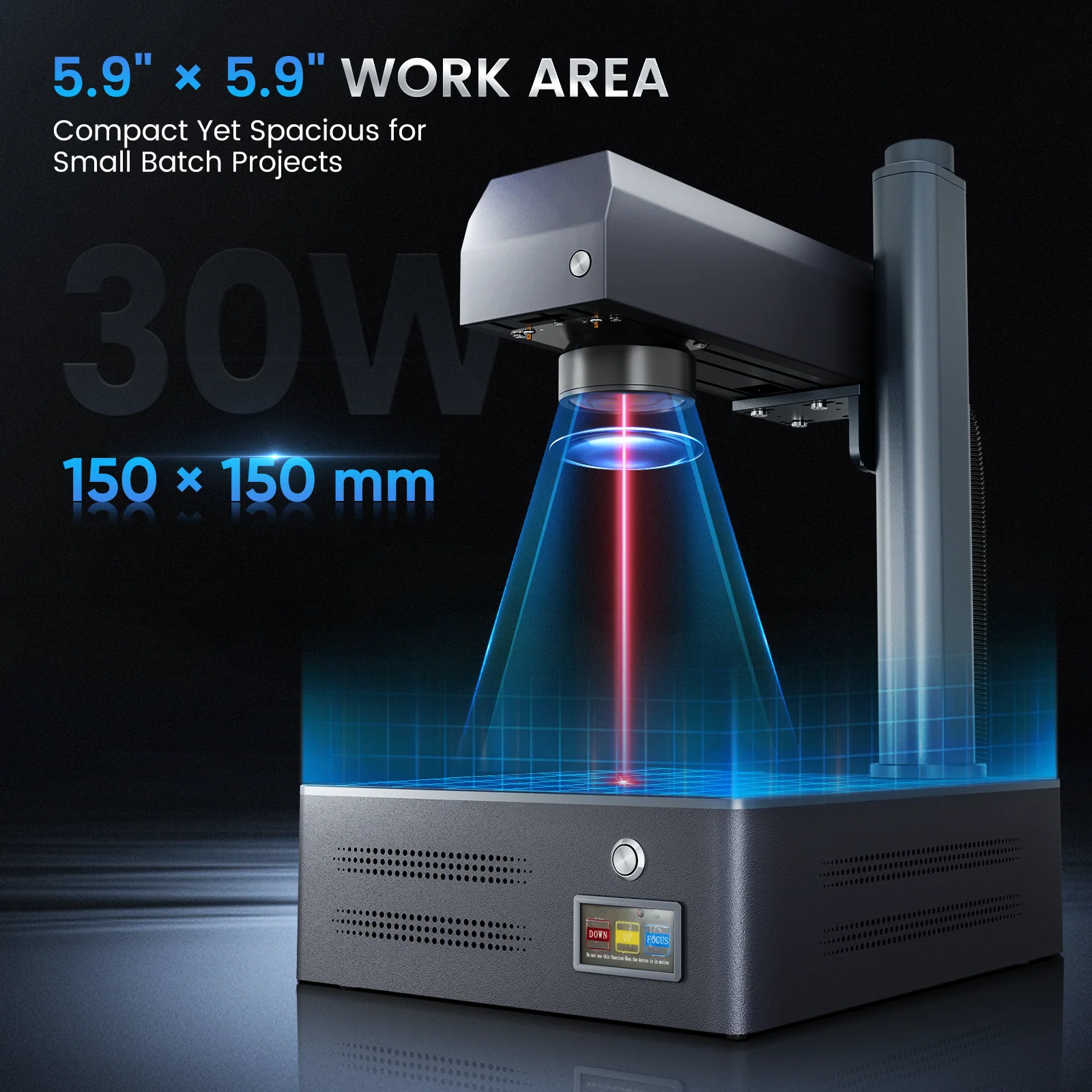 Monport GM 30W Pro Integrated Fiber Laser Engraver & Marking Machine with AutoFocus - Image 5
