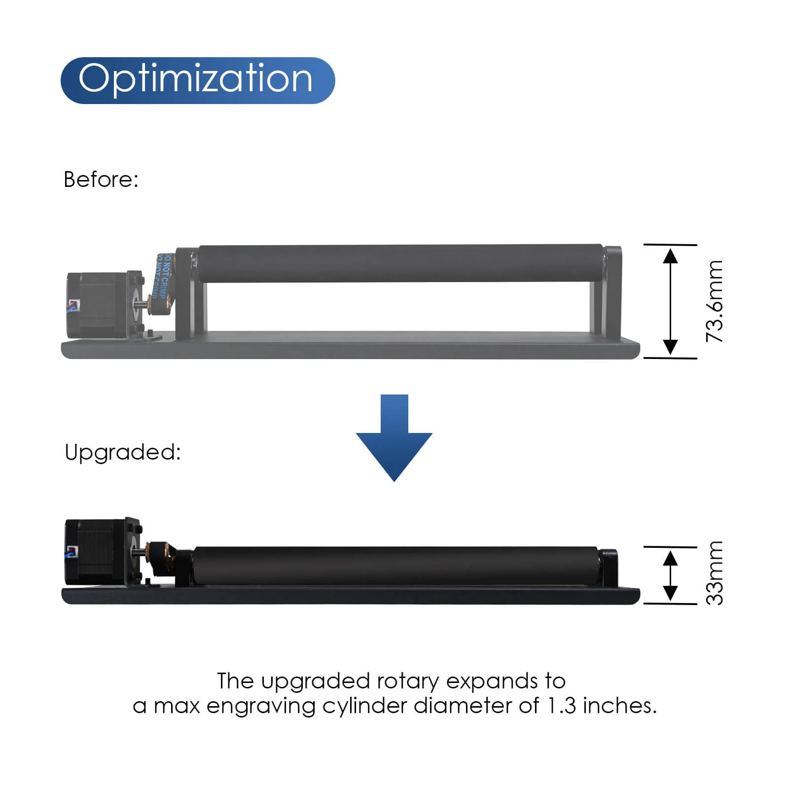 Monport Upgraded Laser Rotary Axis 360° for K40 CO2 Laser Engraver to Hold Cylindrical Objects - Image 4