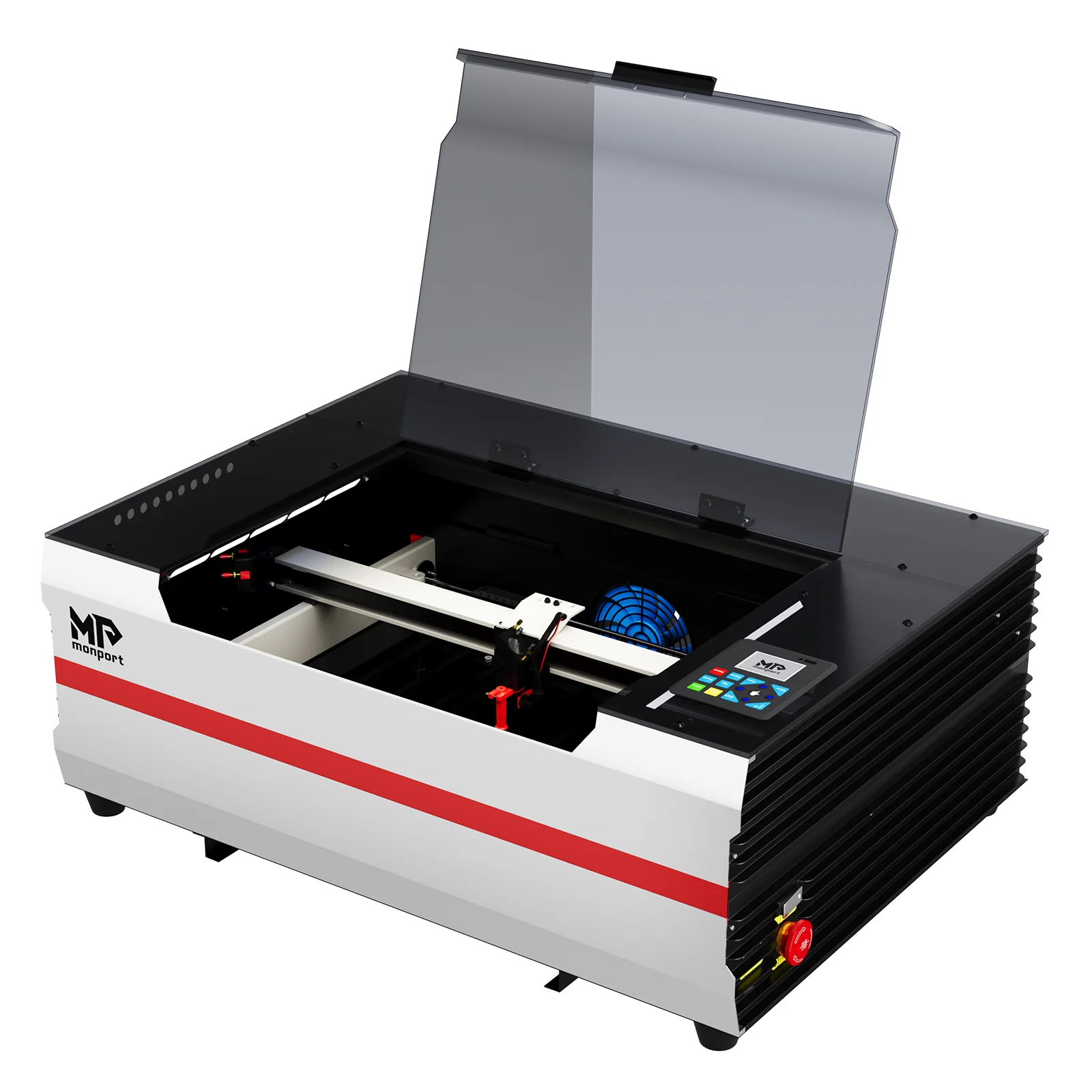 Monport Reno45 Pro 45W Desktop CO2 Laser Engraver & Cutter (16" X 12") with Magnetic Assisted Focus - Image 18