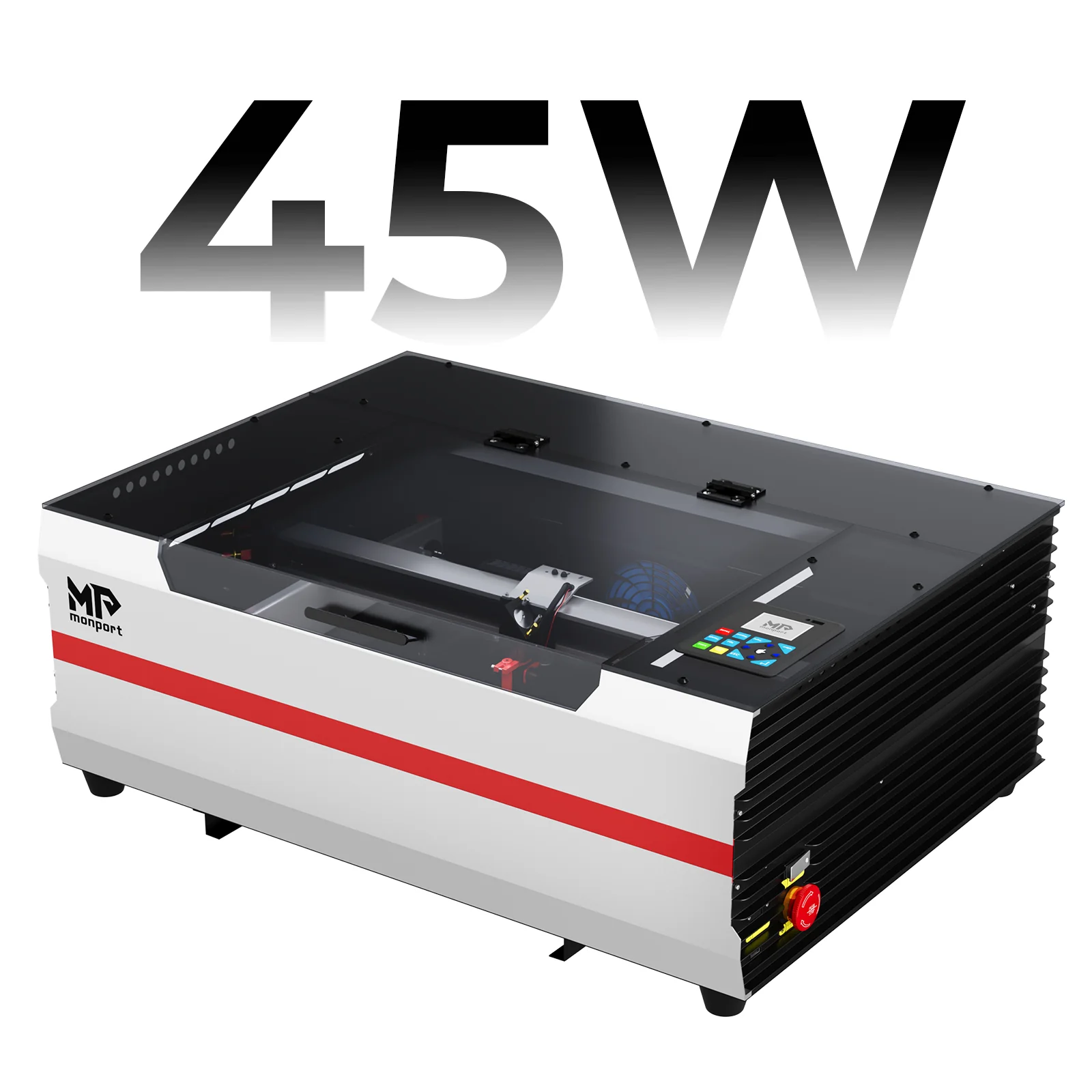 Monport Reno45 Pro 45W Desktop CO2 Laser Engraver & Cutter (16" X 12") with Magnetic Assisted Focus - Image 2