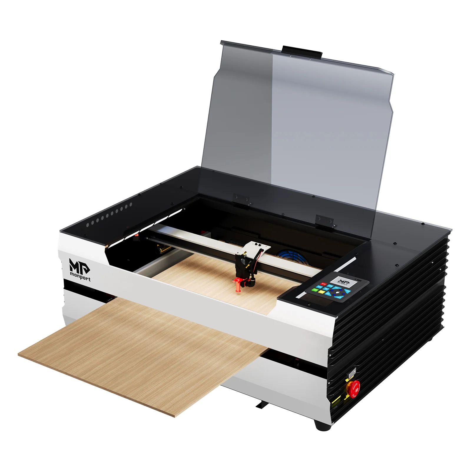 Monport Reno45 Pro 45W Desktop CO2 Laser Engraver & Cutter (16" X 12") with Magnetic Assisted Focus - Image 20