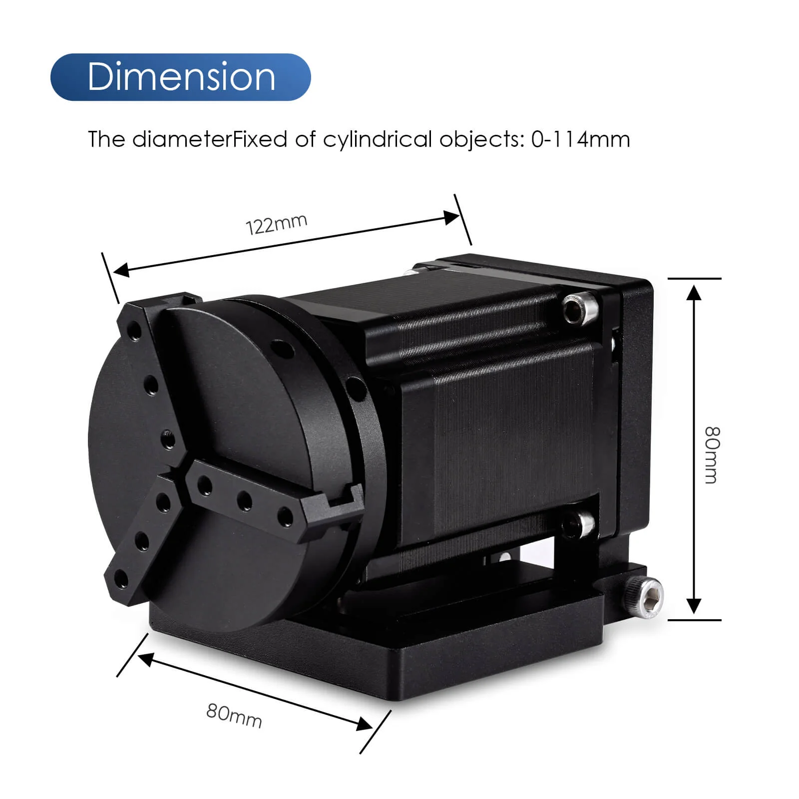 Monport Rotary Axis Chuck Attachment for Laser Engraving Machine(for fiber machines only) - Image 8