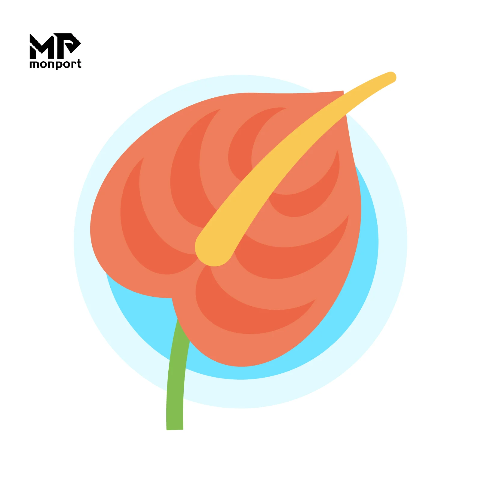 Nature's Masterpiece: Laser-Engraved Anthurium Scherzerianum Wall Art